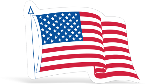 Die Cut Waving American Flag Decals - Fort Sumter Clipart (600x600), Png Download