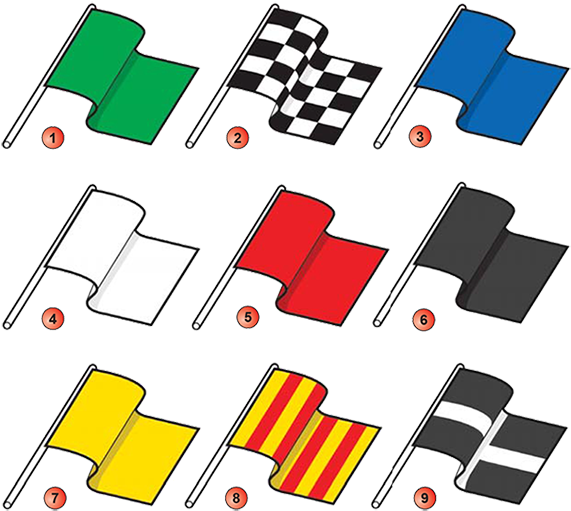Flags In Racing Clipart (585x548), Png Download