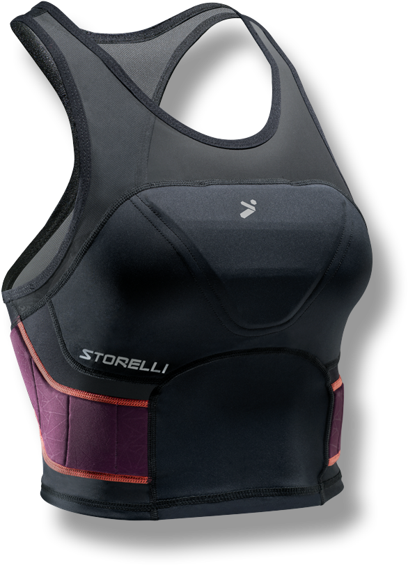 Soccer Crop Top Sports Bra Women Chest Protection Black - Storelli Bodyshield Womens Clipart (1024x1024), Png Download