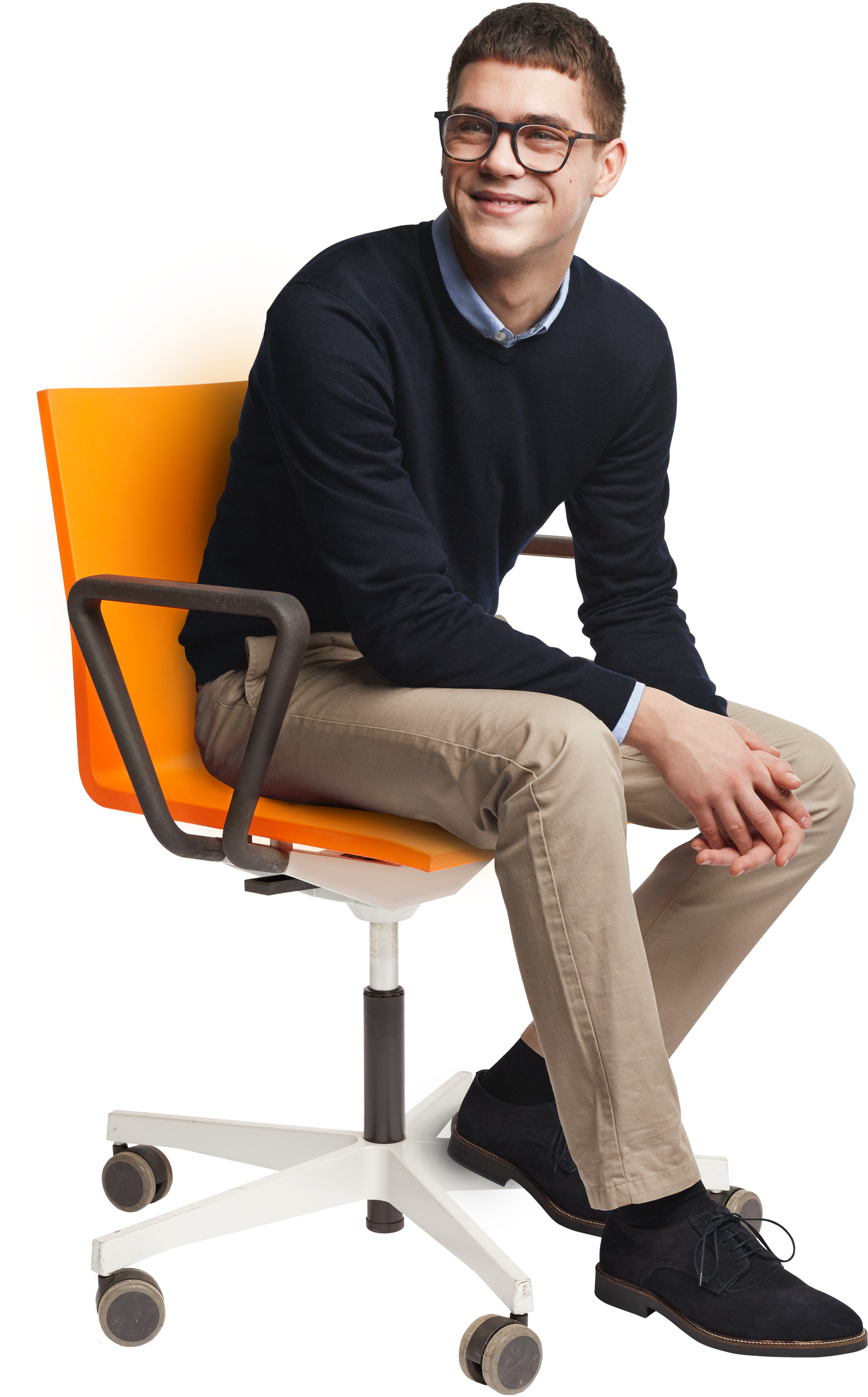 Y Más - - People Sitting On Chair Clipart (600x917), Png Download