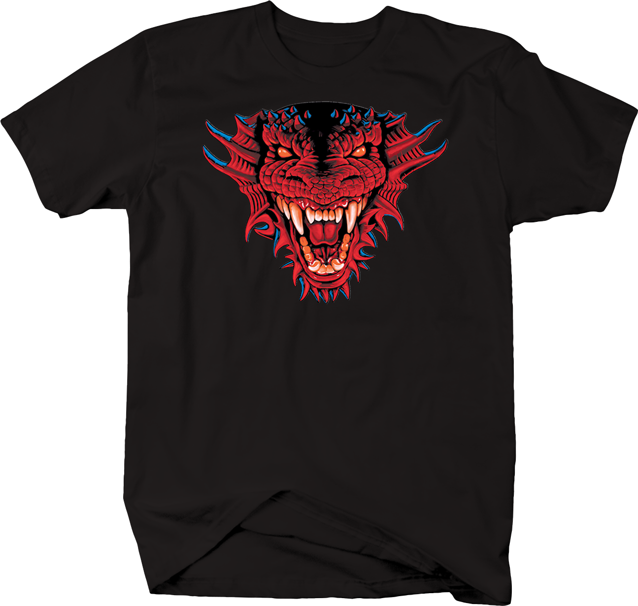 Image Is Loading Red Dragon Mouth Wide Open Scary Horror - Design T Shirt Education Clipart (1295x1229), Png Download