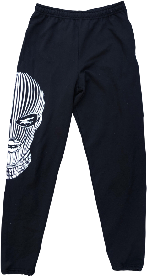 Ski Mask Sweatpants In Black - Trousers Clipart (768x1024), Png Download