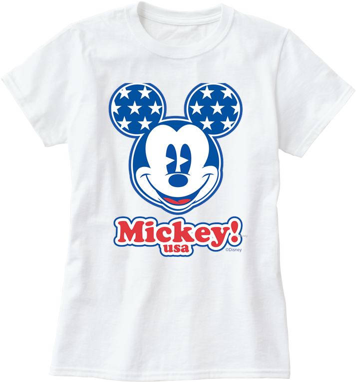 Disney Star Ears Design On Women S - Mickey Mouse Usa Clipart (800x800), Png Download