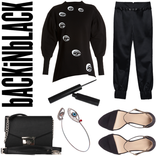 Evil Eye Sweatshirt Black - Sandal Clipart (570x570), Png Download