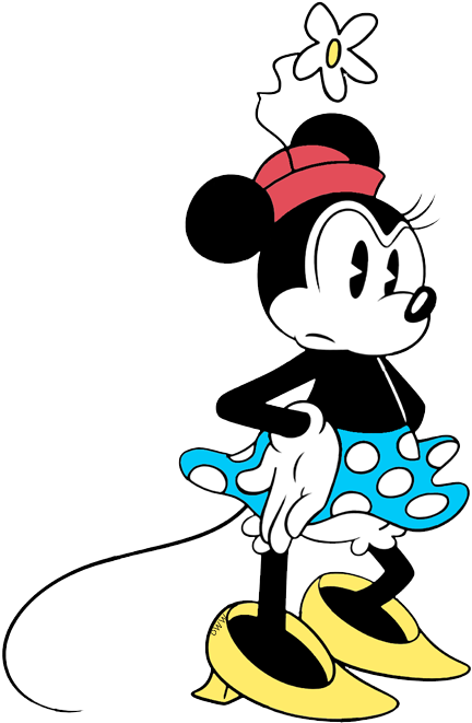 Classic Minnie Mouse Clip Art Disney Clip Art Galore - Minnie Mouse Disney Clips - Png Download (450x693), Png Download