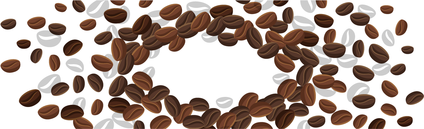 Coffee Beans Clipart Png Image - Transparent Background Beans Png Coffee (1437x542), Png Download