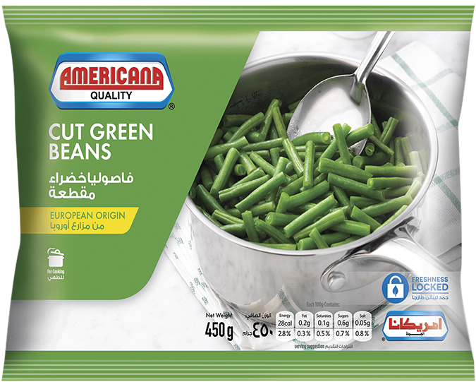 530102n Americana Cut Green Beans 450g New Pack 2017 - Snow Peas Clipart (724x576), Png Download