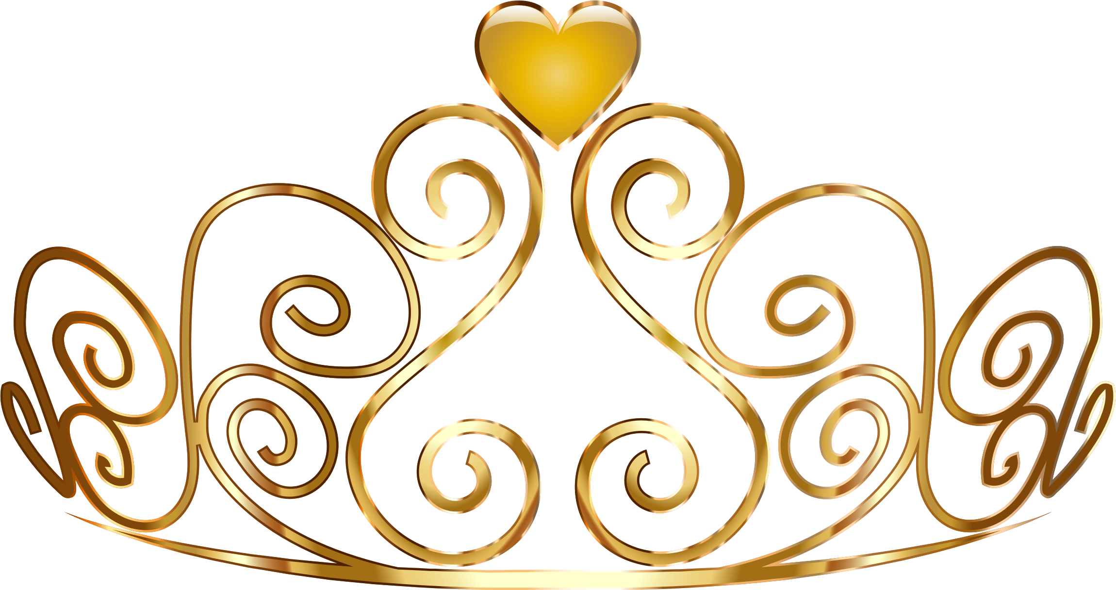 Pin Gold Clipart Princess Crown - Queen Crown Gold Png Transparent Png (2300x1216), Png Download