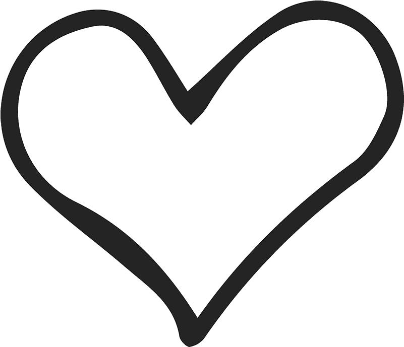 Hand Sketched Heart Stamp - Heart Clipart (800x800), Png Download