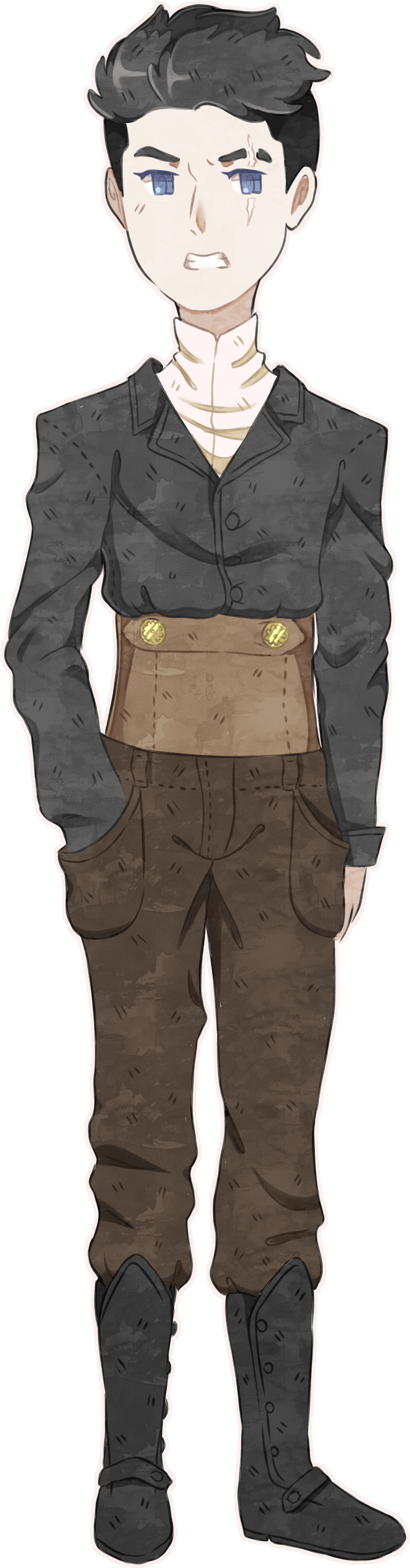 Military Uniform Clipart (958x3494), Png Download