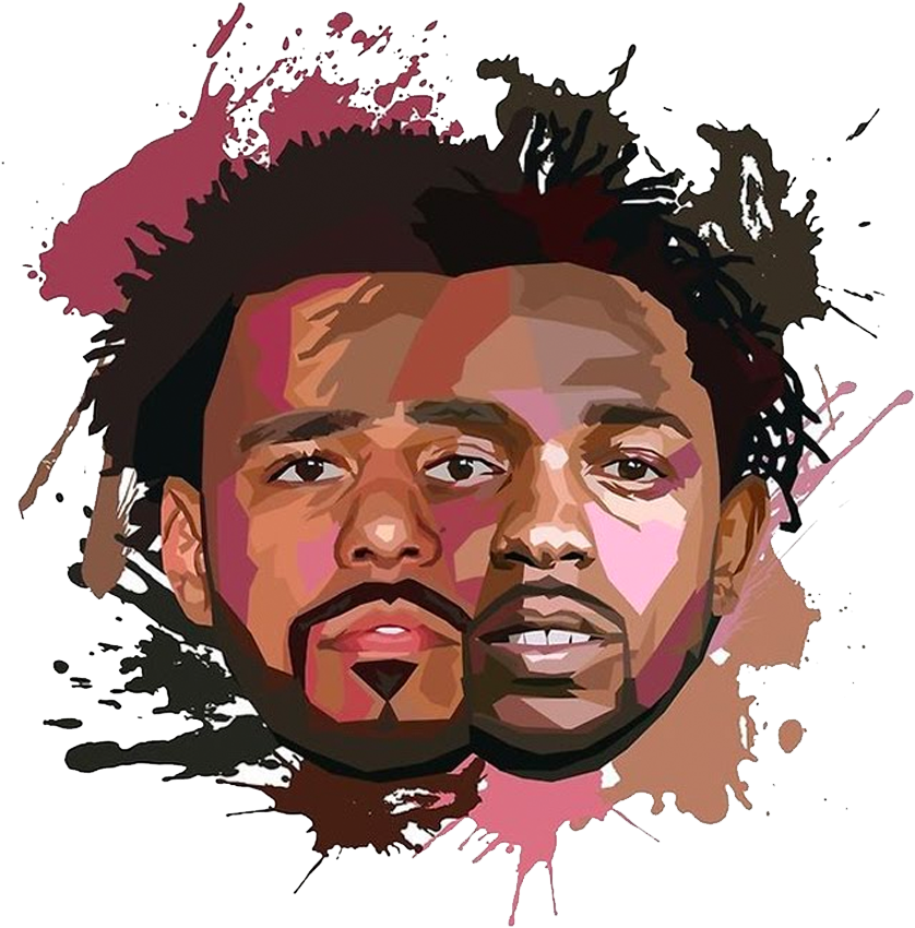 Kendrick Lamar J Cole Clipart (1000x1000), Png Download