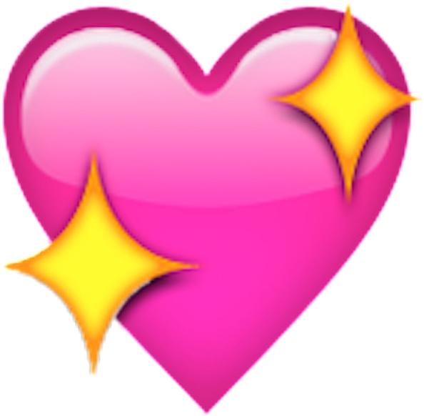 Emoji Tumblr Sticker Luz Mata Padrón Png Emoji Stickers - Emoji Heart Clipart (594x582), Png Download