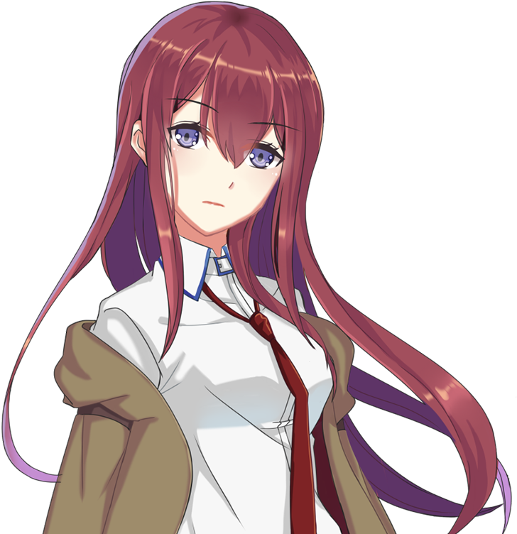 Kurisu Makise Png - Moe Anime Girl Png Clipart (728x752), Png Download