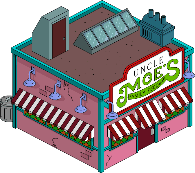 Uncle Moe's Family Feedbag - Simpsons Tapped Out Uncle Moe's Clipart (672x596), Png Download