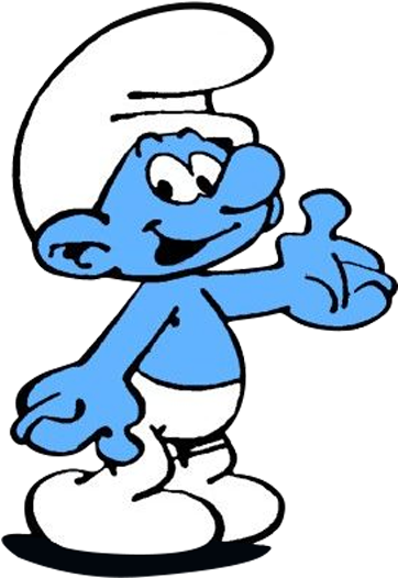 Comic Book Line Art - Smurf Ok Clipart (600x600), Png Download