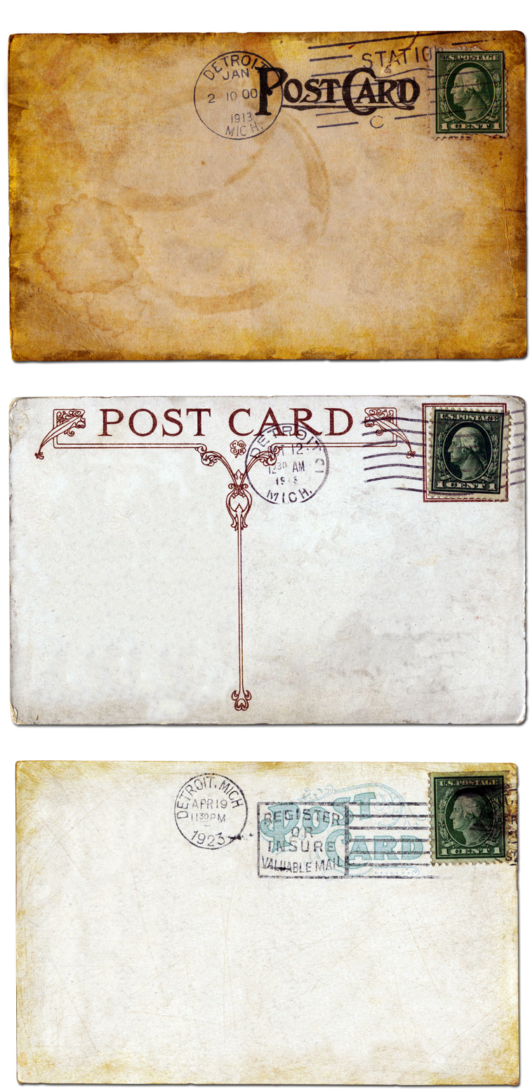 Blank Vintage Postcards For Journaling ~ Láminas Vintage, - Sobre De Carta Vintage Clipart (800x1600), Png Download