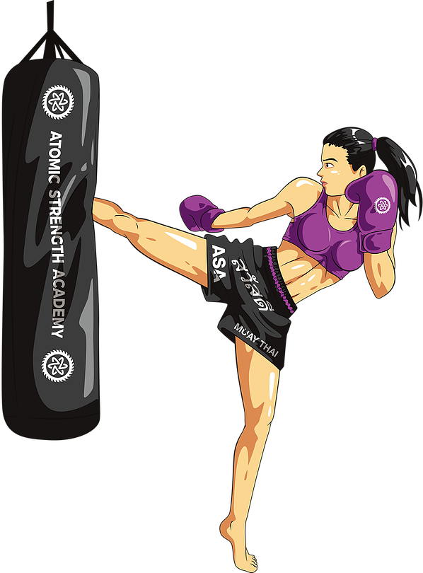 Muay Thai Women - Muay Thai Clipart (598x810), Png Download