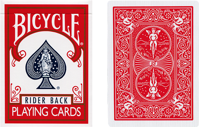 Red One Way Forcing Deck - Bicycle Rider Back Red Clipart (740x416), Png Download