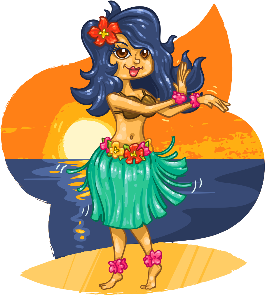 Hula Dancer - Illustration Clipart (1024x1024), Png Download