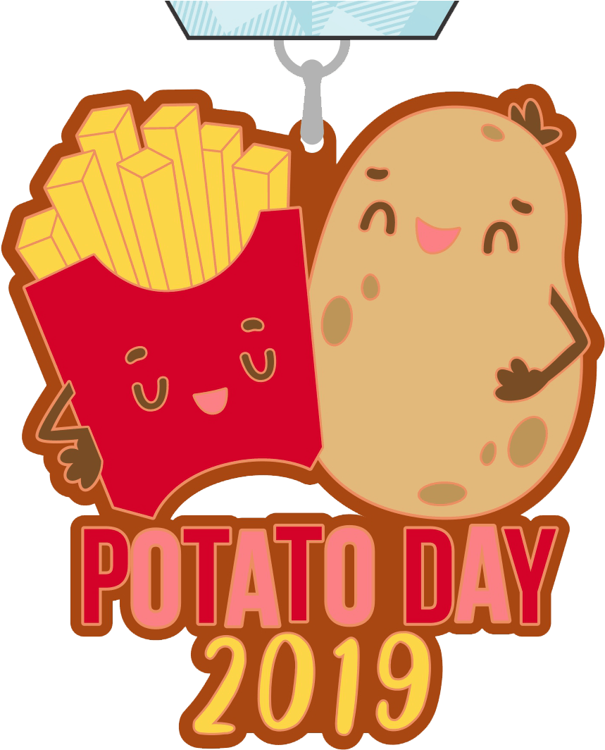 2019 Potato Day 1 Mile, 5k, 10k, - Potato Cartoon Transparent Clipart (950x1063), Png Download