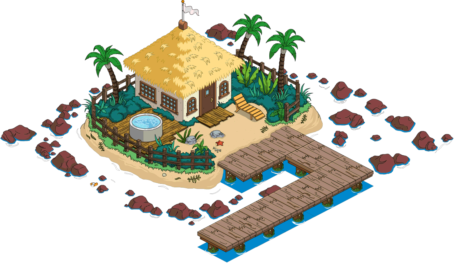 Private Island - Simpson Tapped Out Island Clipart (1448x838), Png Download