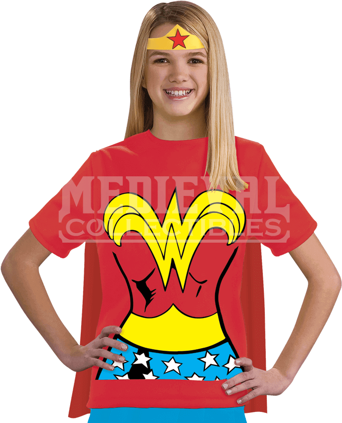 Wonder Woman Costume T Shirt Clipart (850x850), Png Download