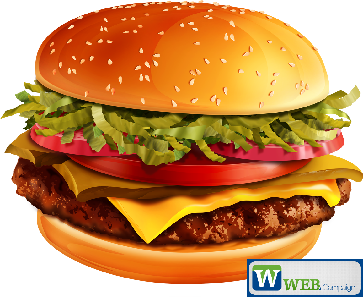 Whopper Hamburger Fast Food Burger Tycoon Cheeseburger - Big Burger Png Clipart (1157x945), Png Download