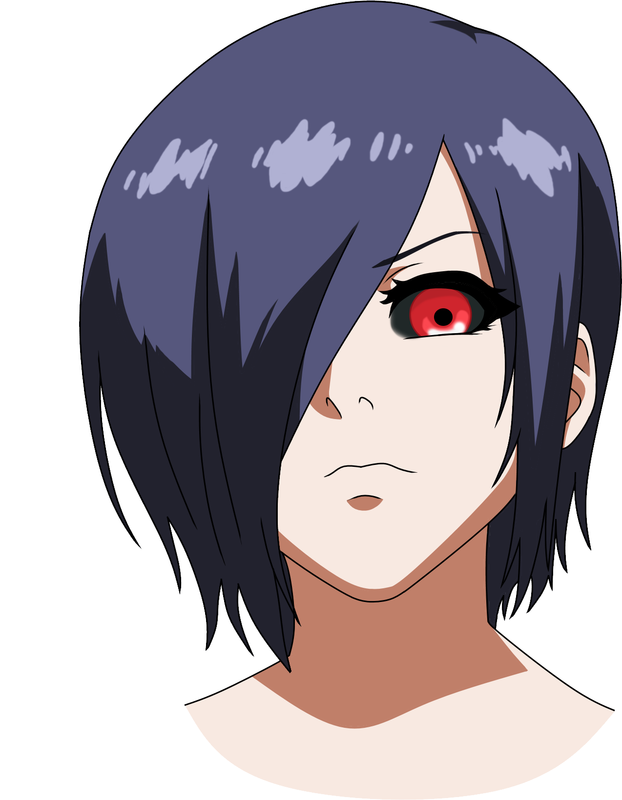 Tokyo Ghoul, Naruto, Concept - Touka Tokyo Ghoul Face Clipart (1456x1771), Png Download