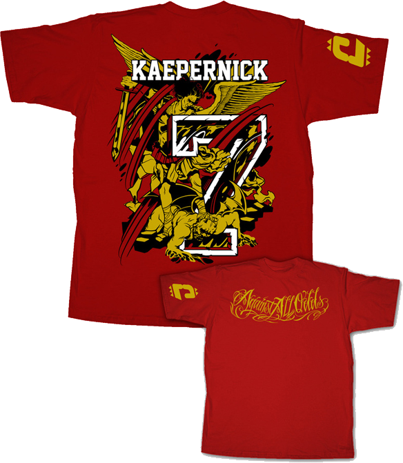 Kaepernickxcukui - Against All Odds Kaepernick Clipart (584x671), Png Download