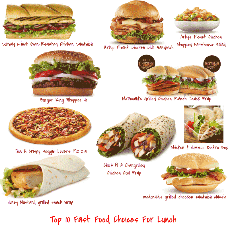 Top 10 Healthy Fast Food Options For Lunch - Burger King Clipart (800x800), Png Download
