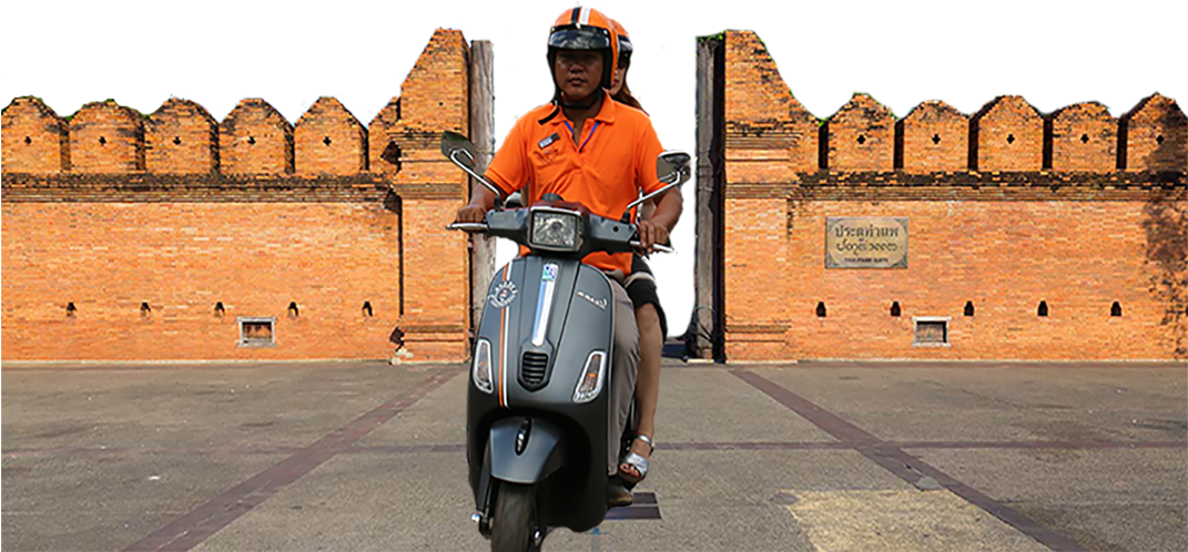 Plan Your Chiang Mai Adventure - Vespa Clipart (1070x528), Png Download