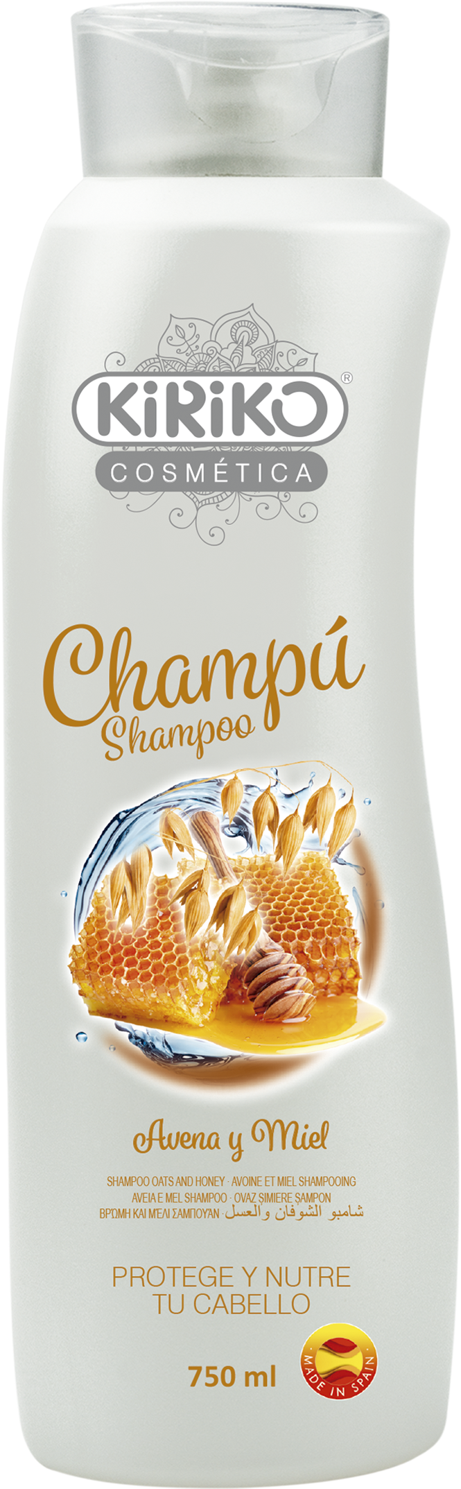 Oatmeal & Honey Shampoo - Kiriko Clipart (1541x2355), Png Download