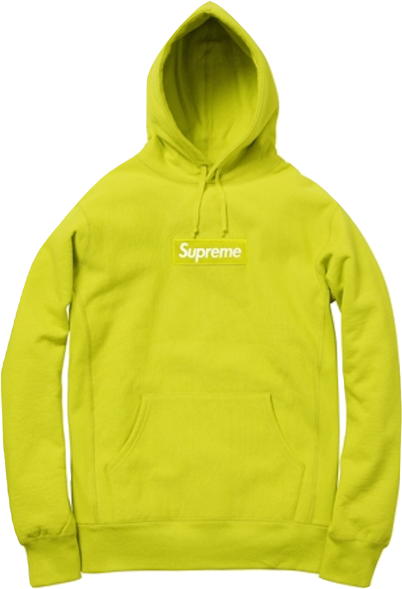 Supreme Box Logo Hooded Sweatshirt - Supreme Acid Green Box Logo Hoodie Clipart (810x1186), Png Download