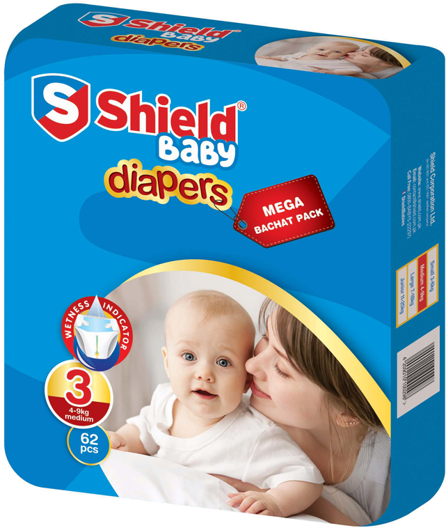 Diaper Mega Bachat Pack - Shield Diapers Price In Pakistan Clipart (680x850), Png Download