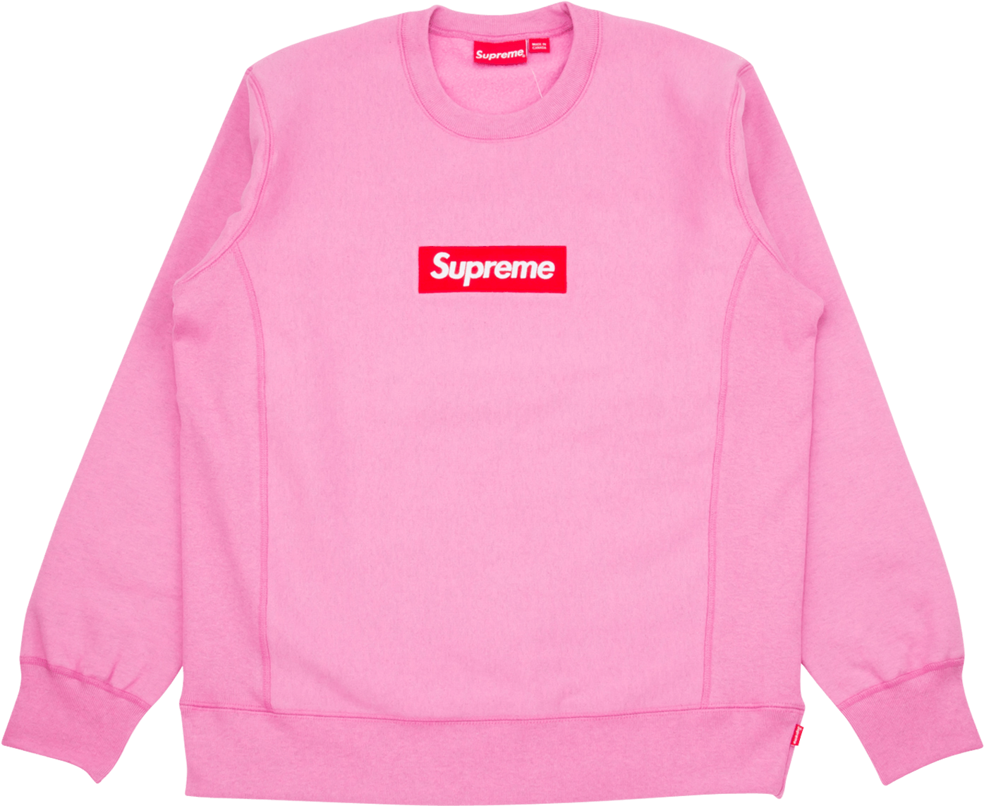 Supreme Box Logo Crewneck Fw15 Heather Pink Clipart (2000x1200), Png Download
