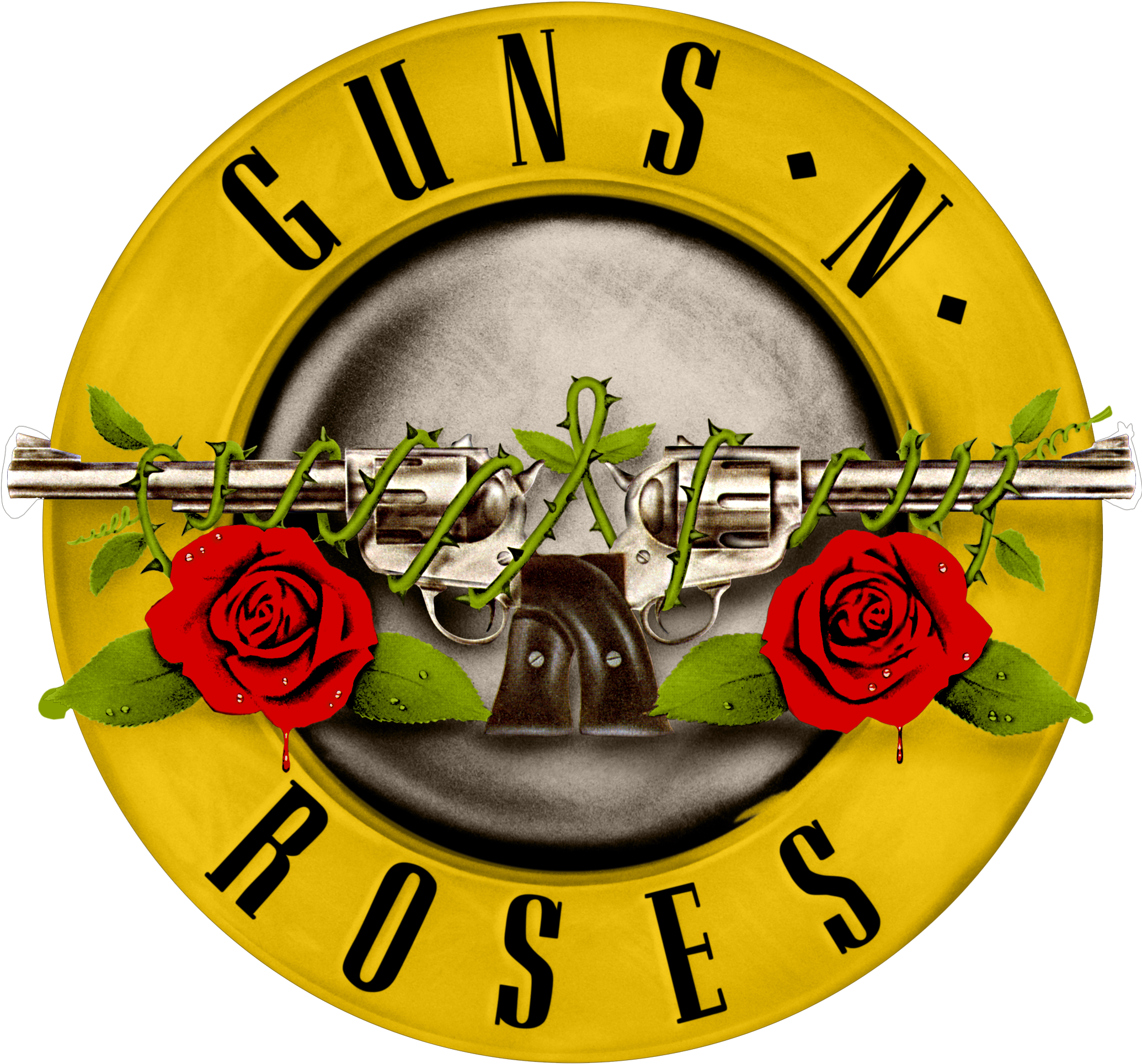 Property 2409 - - Logo Guns And Roses Png Clipart (2320x2148), Png Download