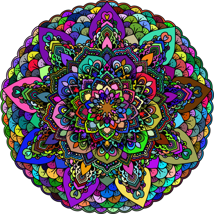Computer Icons Line Art Kaleidoscope Color - Clip Art - Png Download (751x750), Png Download