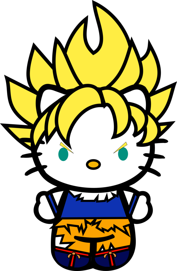 Hello Vegeta, Hello Super Saiyan Vegeta, Hello - Hello Kitty Colour Clipart (724x1104), Png Download