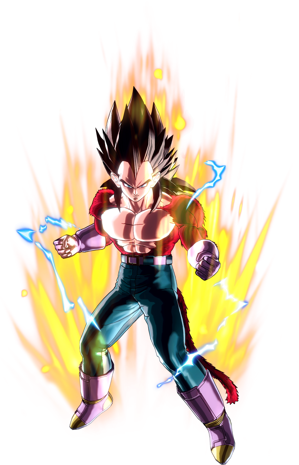 Article By Nick - Dragon Ball Xenoverse 2 Vegeta Ssj4 Clipart (1030x1600), Png Download