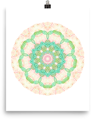 Colorful Cactus Art Mandala Art Spiritual Art California - Circle Clipart (600x600), Png Download