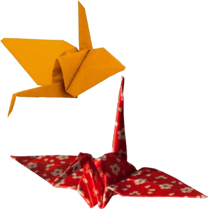 #moodboard #polyvore #polyvorepng #png #oragami #birds - Paper Crane Clipart (750x750), Png Download