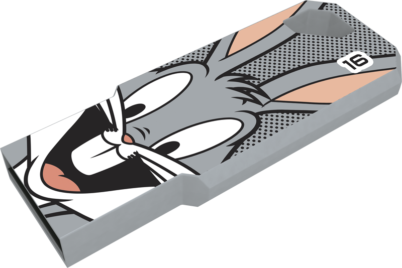 M750 Looney Toons Bunny - Mem Usb 8gb Emtec M750 Bugs Bunny Clipart (800x534), Png Download