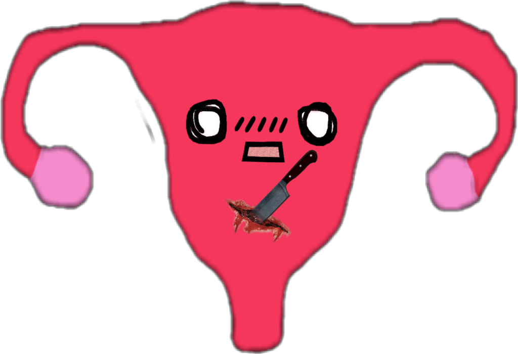 #uterus #kawaii #period #cramps #pain #ouch #knife - Period Kawaii Clipart (1024x700), Png Download