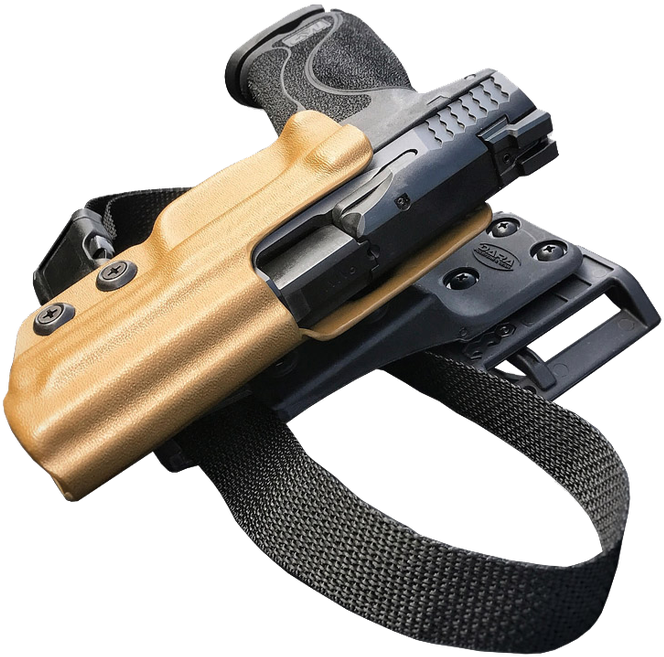 Drop Off-set Action Sport Holster - Revolver Clipart (686x800), Png Download