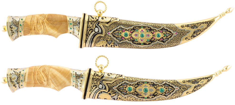 Daggers "dual Blade - Hunting Knife Clipart (1000x473), Png Download