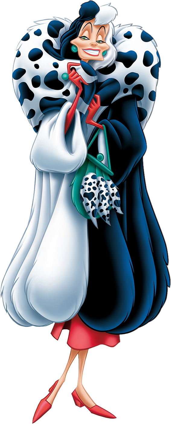 Cruella De Vil 101 Dalmatians Transparent Png Clip - Cruella De Vil Png (670x1470), Png Download