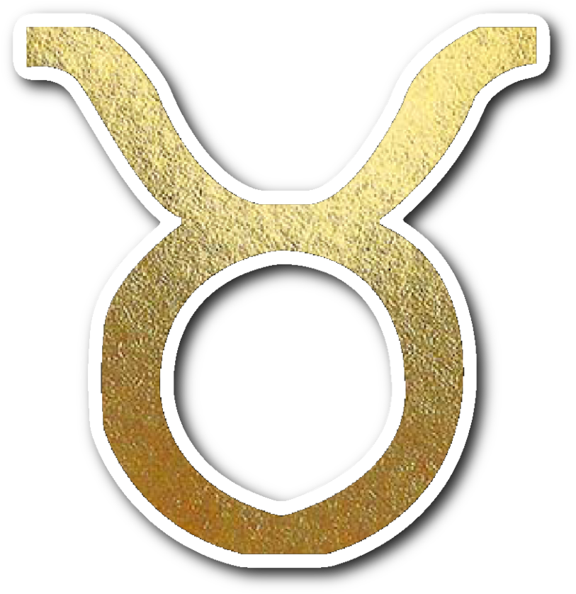 Taurus Gold Sign Vinyl Sticker - Emblem Clipart (1024x1024), Png Download