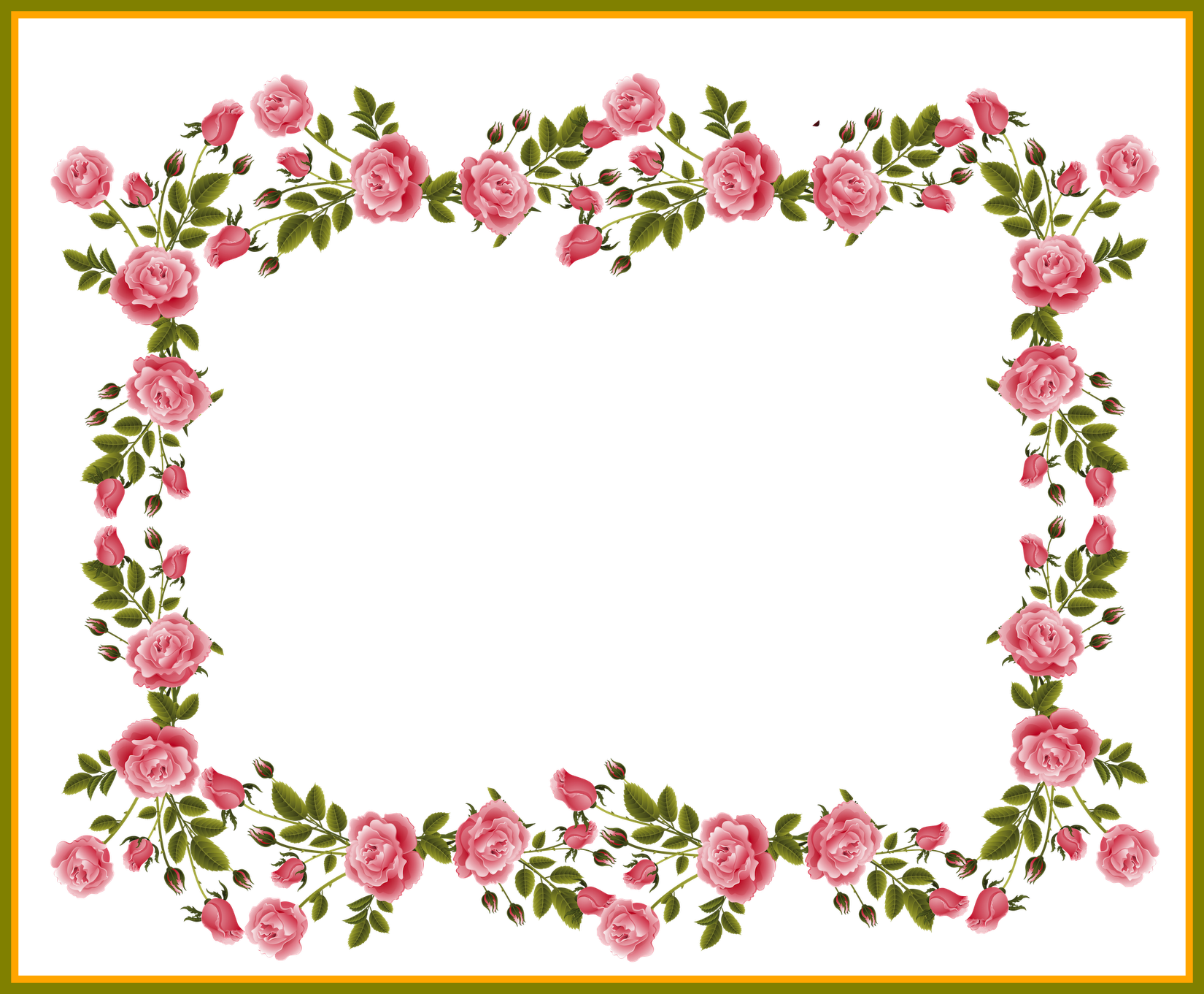 Appealing Pinkroses Scrapbooking Album Flower Frame - Vintage Rose Rose Vine Clipart (1650x1361), Png Download