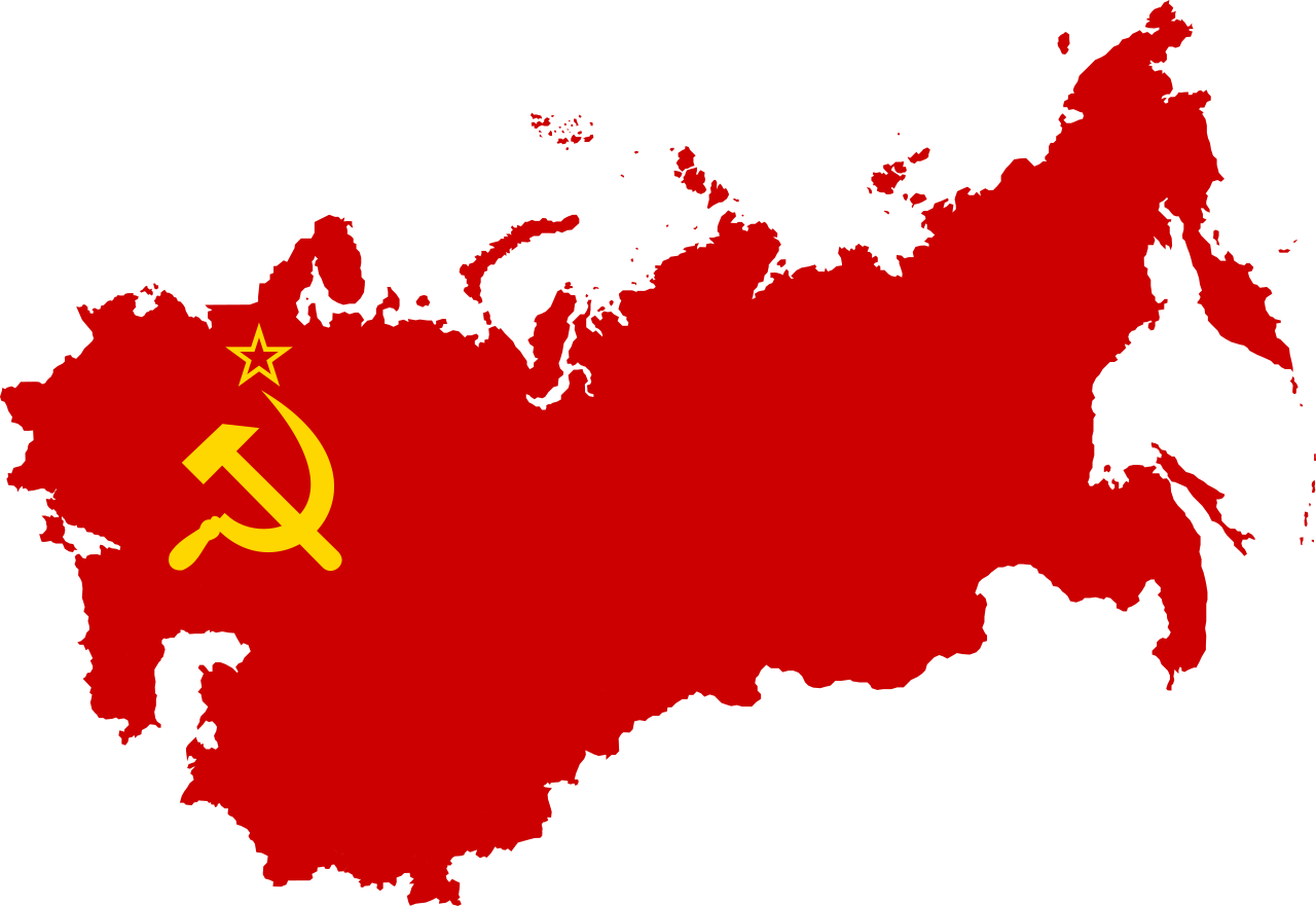 Soviet Flag Png - Soviet Union Flag Map Clipart (1280x881), Png Download