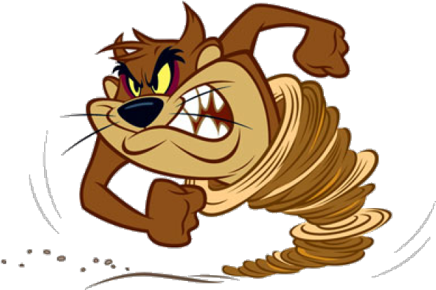 Tasmanian Devil Clipart Disney - Looney Tunes Tornado - Png Download (640x480), Png Download